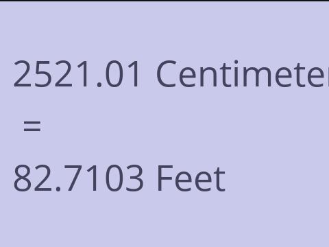 2521.01 CM TO FEET