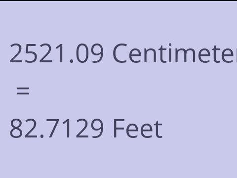 2521.09 CM TO FEET