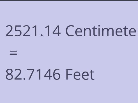 2521.14 CM TO FEET