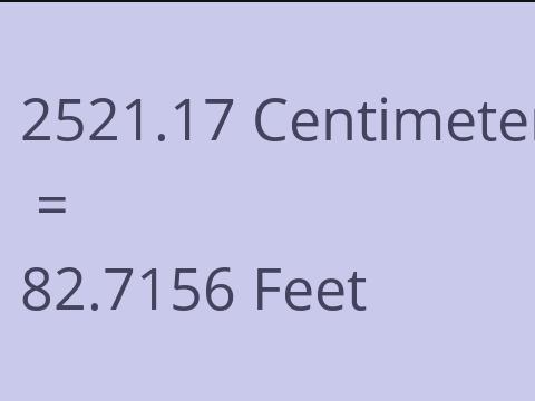 2521.17 CM TO FEET