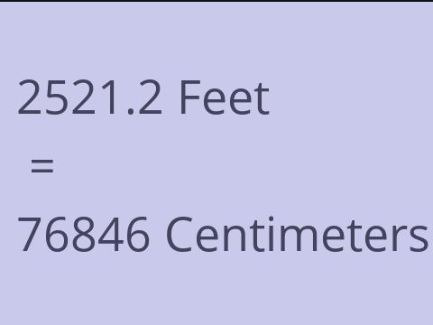 2521.2 FEET TO CM