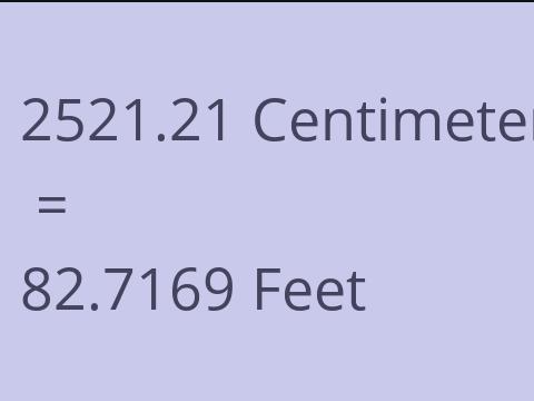 2521.21 CM TO FEET