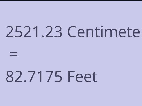 2521.23 CM TO FEET