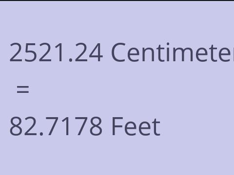 2521.24 CM TO FEET