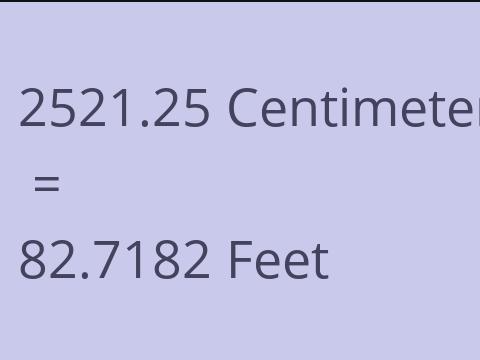 2521.25 CM TO FEET
