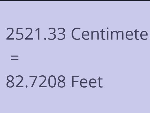2521.33 CM TO FEET