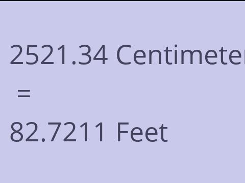 2521.34 CM TO FEET