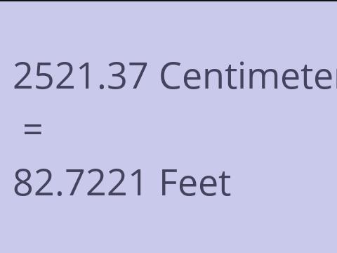 2521.37 CM TO FEET