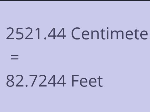 2521.44 CM TO FEET