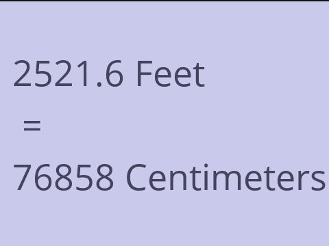 2521.6 FEET TO CM