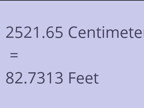 2521.65 CM TO FEET