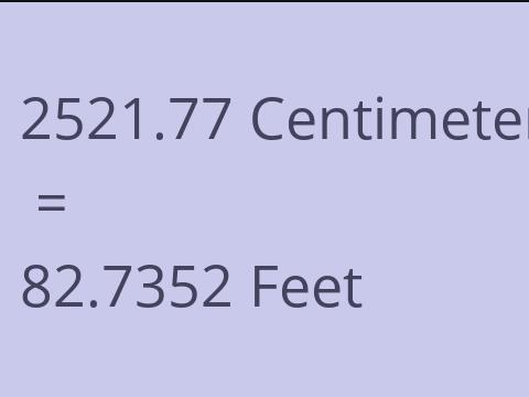 2521.77 CM TO FEET