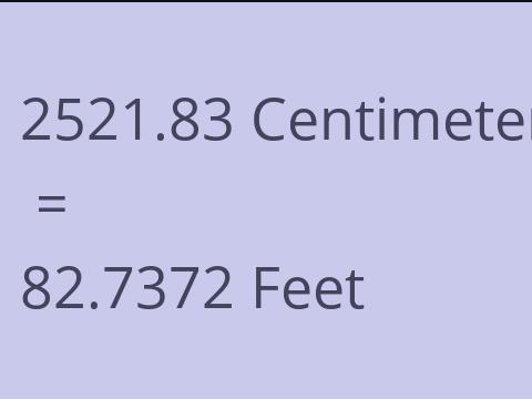2521.83 CM TO FEET