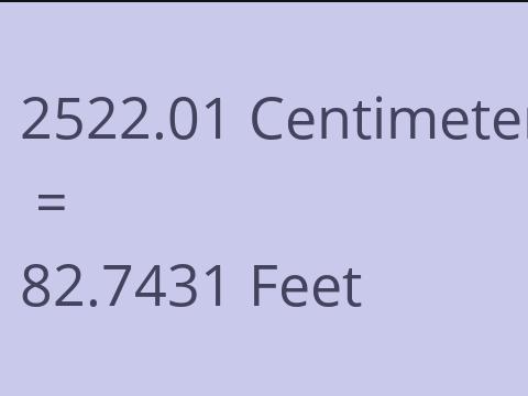 2522.01 CM TO FEET