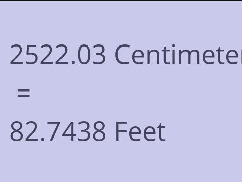 2522.03 CM TO FEET