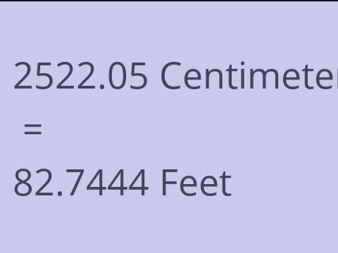 2522.05 CM TO FEET