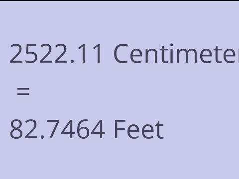 2522.11 CM TO FEET