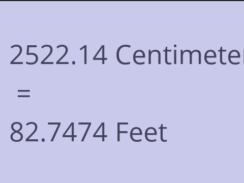 2522.14 CM TO FEET