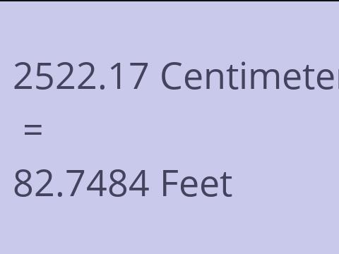 2522.17 CM TO FEET