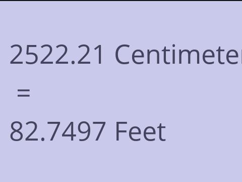 2522.21 CM TO FEET