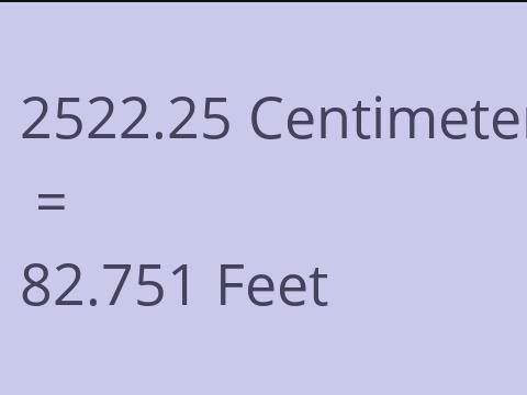 2522.25 CM TO FEET