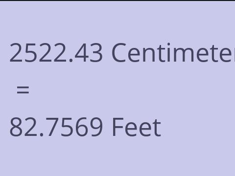 2522.43 CM TO FEET