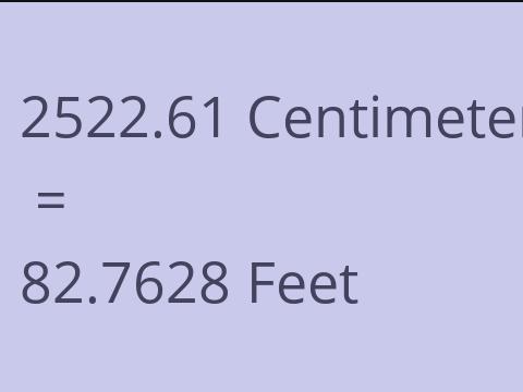 2522.61 CM TO FEET