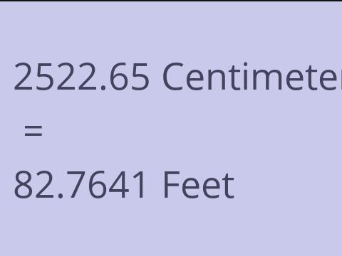 2522.65 CM TO FEET