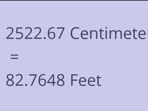 2522.67 CM TO FEET