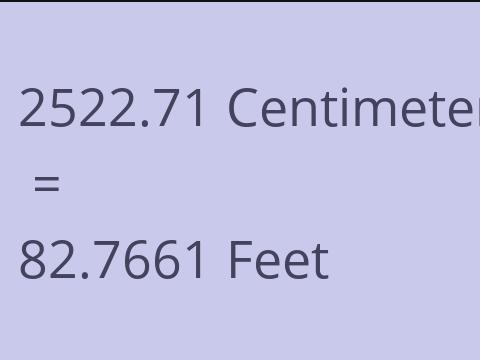 2522.71 CM TO FEET
