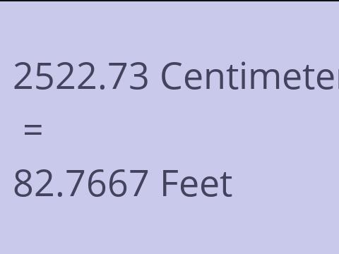 2522.73 CM TO FEET