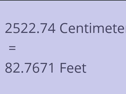 2522.74 CM TO FEET