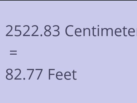 2522.83 CM TO FEET
