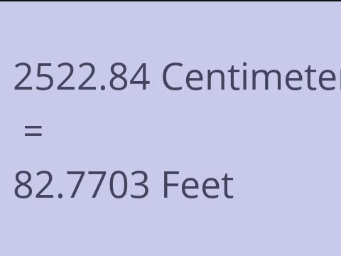 2522.84 CM TO FEET