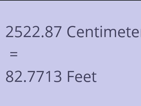 2522.87 CM TO FEET