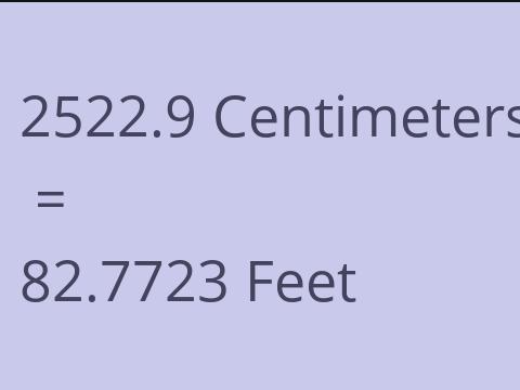 2522.9 CM TO FEET