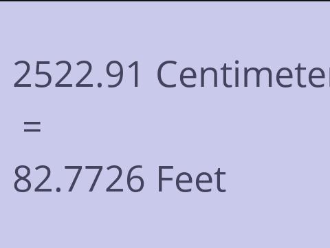 2522.91 CM TO FEET
