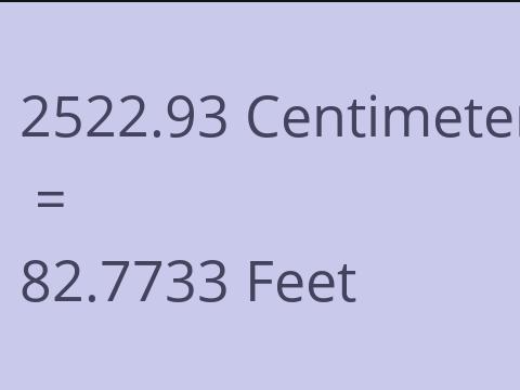 2522.93 CM TO FEET
