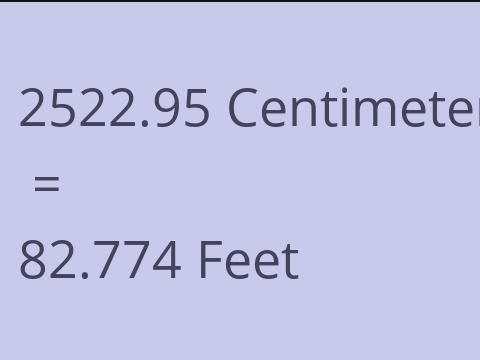 2522.95 CM TO FEET
