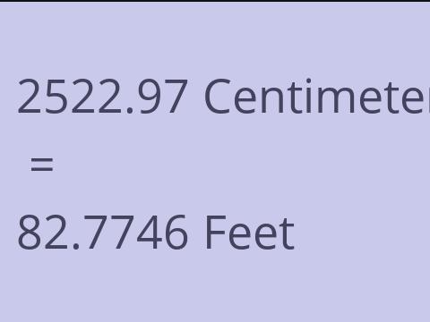 2522.97 CM TO FEET