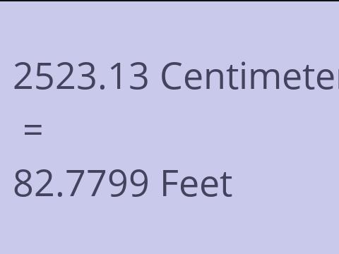 2523.13 CM TO FEET