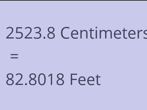 2523.8 CM TO FEET