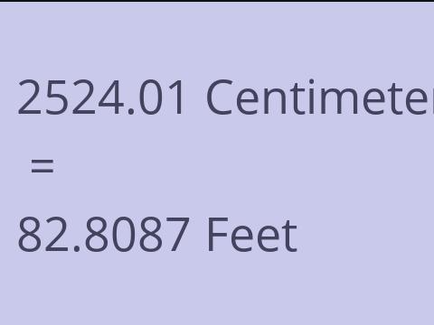 2524.01 CM TO FEET
