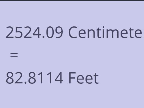 2524.09 CM TO FEET