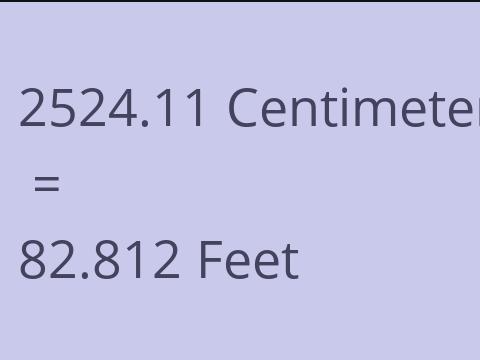 2524.11 CM TO FEET