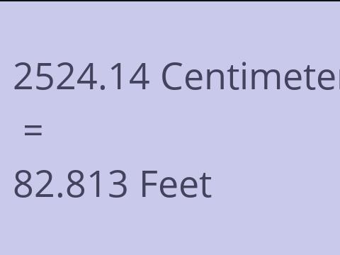 2524.14 CM TO FEET