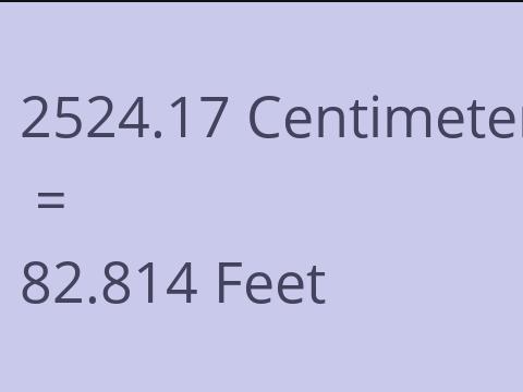 2524.17 CM TO FEET