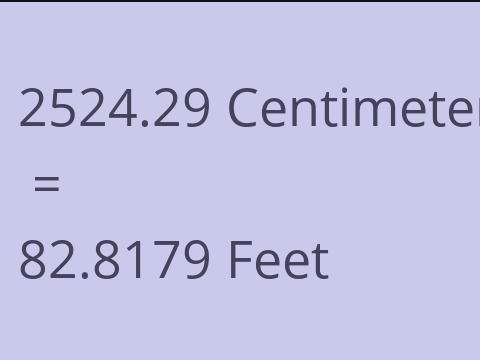 2524.29 CM TO FEET