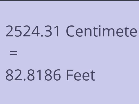 2524.31 CM TO FEET