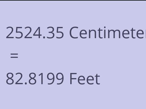 2524.35 CM TO FEET